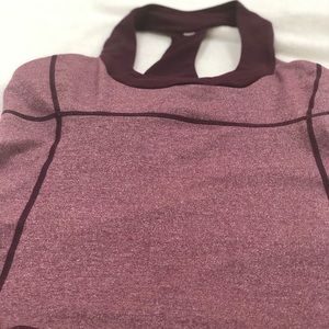 Lululemon workout top with support bra size 10